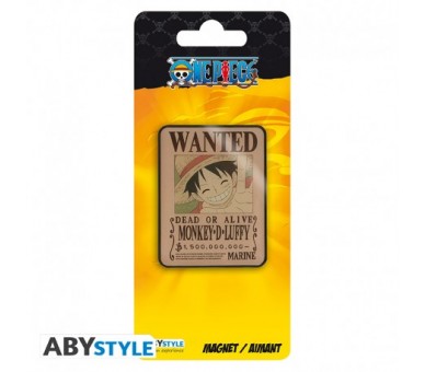 One Piece Premium Magnet: Wanted Luffy 4cm