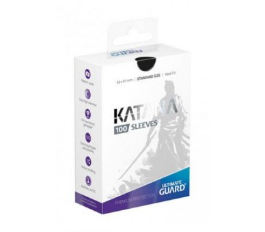 Ultimate Guard Katana Sleeves Standard Size Black 100pz