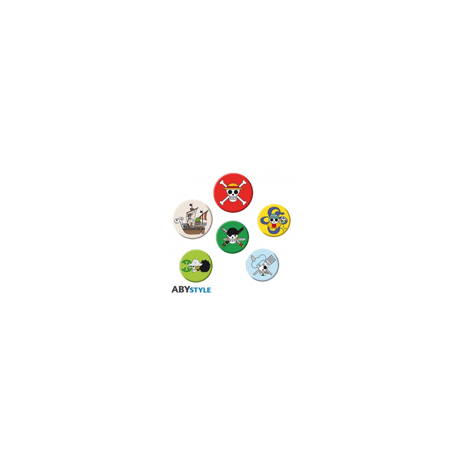 One Piece Pin Spilla Badge: Skulls (A) 3cm