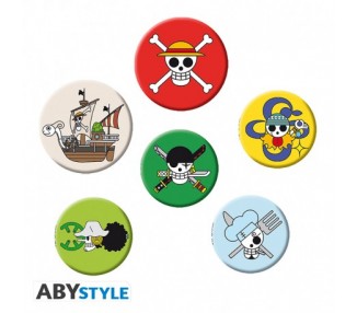 One Piece Pin Spilla Badge: Skulls (A) 3cm