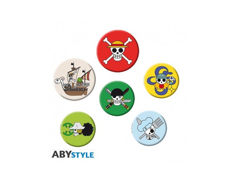 One Piece Pin Spilla Badge: Skulls (A) 3cm