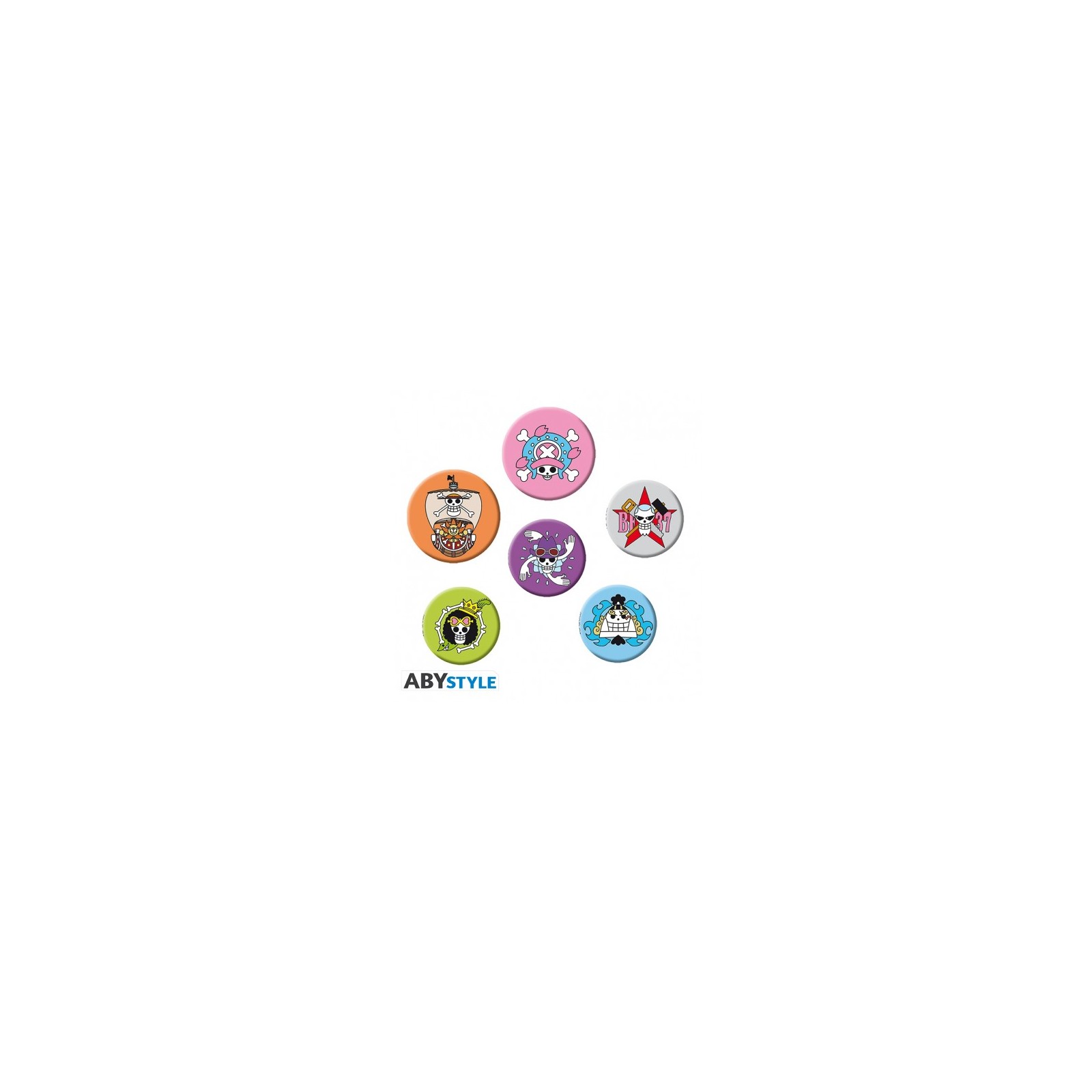 One Piece Pin Spilla Badge: Skulls (B) 3cm