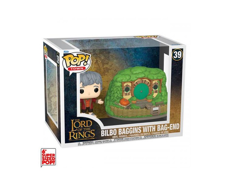 Funko POP! Signore degli Anelli: Bilbo w/Bag End (39) DLX