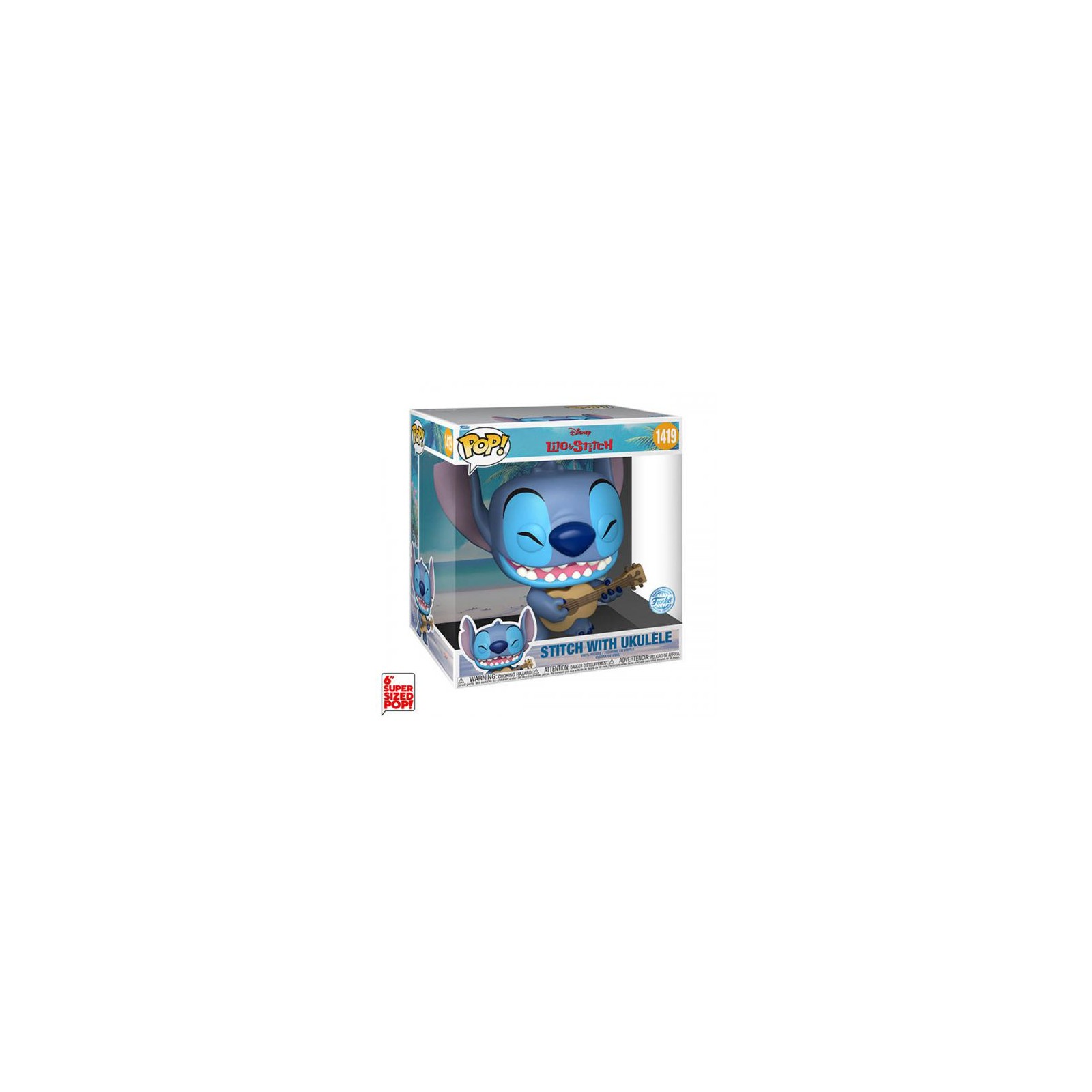 Funko POP! Lilo & Stitch: Stitch w/Ukulele (1419) DLX EXM