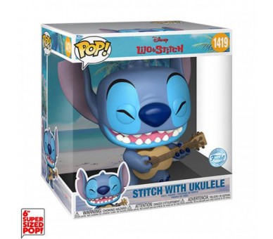 Funko POP! Lilo & Stitch: Stitch w/Ukulele (1419) DLX EXM