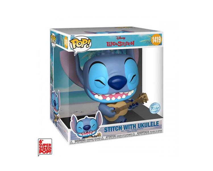 Funko POP! Lilo & Stitch: Stitch w/Ukulele (1419) DLX EXM