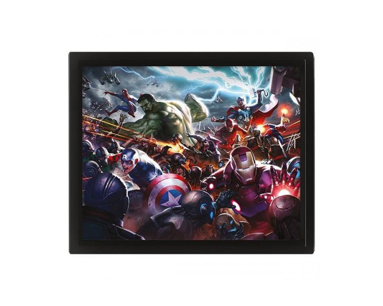 Framed 3D Cornice Marvel Future Fight Heroes Assalut 26x20cm