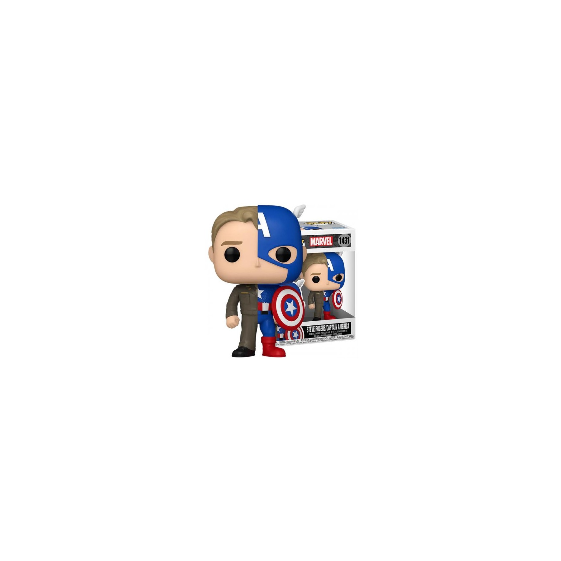 Funko POP! Marvel: Split Steve Rogers/Captain America (1431)