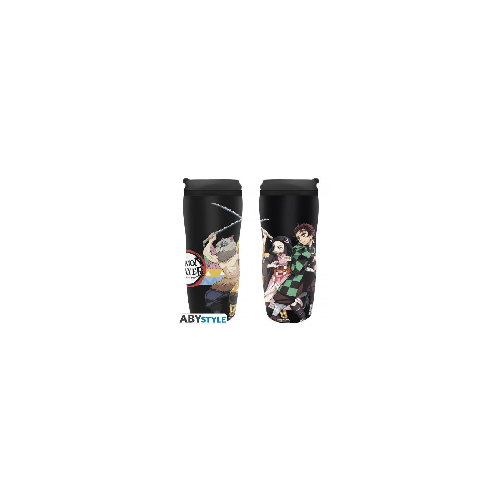 Demon Slayer Travel Mug: Characters Strip Patterns