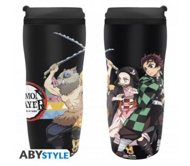 Demon Slayer Travel Mug: Characters Strip Patterns