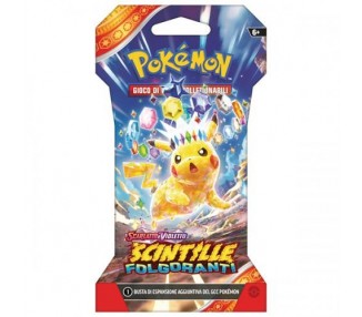 Pokemon Busta SV08 Paper Sleeve Scintille Folgoranti ITA