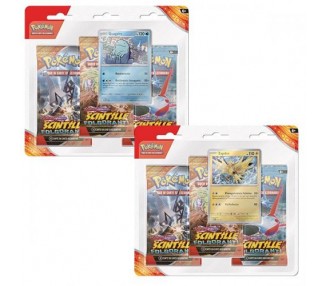 Pokemon SV08 3 Bustine + 1 Card Scintille Folgoranti ITA