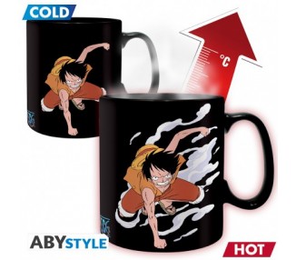 One Piece Tazza Heat Change 460ml: Luffy & Ace