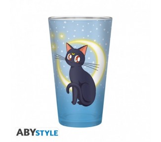 Sailor Moon Large Glass 400ml: Luna & Artemis