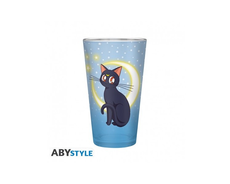 Sailor Moon Large Glass 400ml: Luna & Artemis