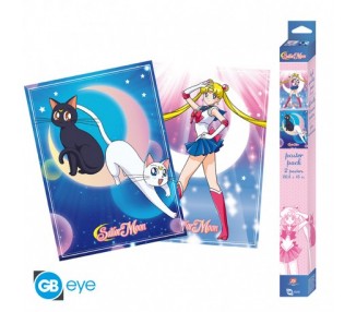 Sailor Moon Set 2 Chibi Posters: Sailor Moon/ Cats 52x38cm