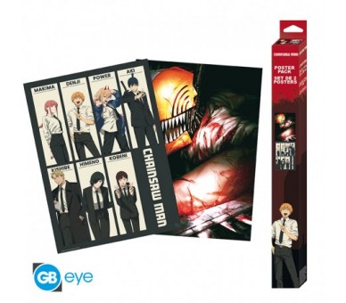 Chainsaw Man Set 2 Chibi Posters: Devil Hunters 52x38cm