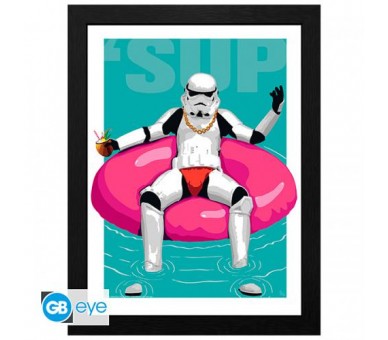 Original Stormtrooper Framed Print: Pool Boy 30x40cm