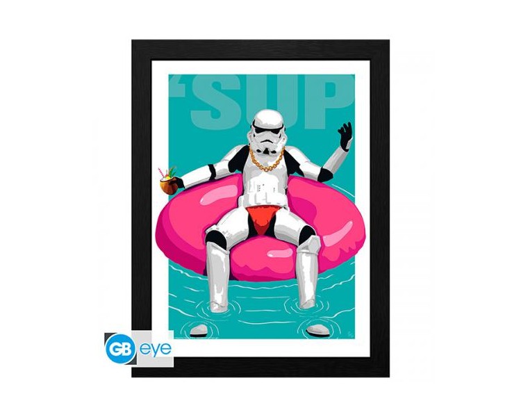 Original Stormtrooper Framed Print: Pool Boy 30x40cm