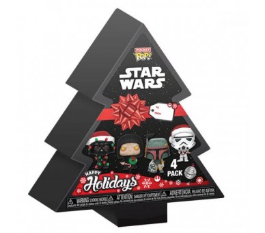 Funko POP! Star Wars: Happy Holiday Pocket 4PK