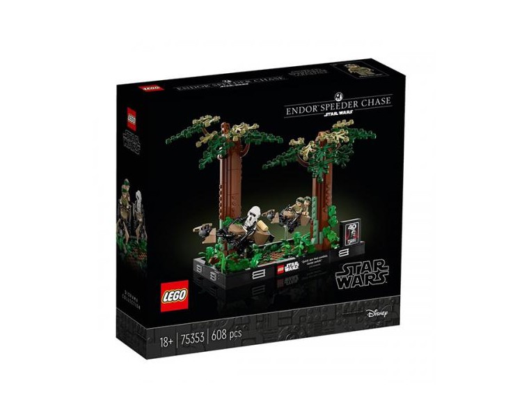 75353 Lego Star Wars Diorama Inseguimento Speeder su Endor