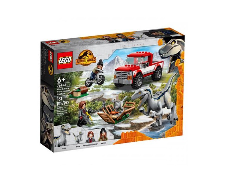 76946 Lego Jurassic World Cattura Velociraptor Blue e Beta