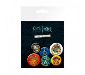 Harry Potter Pin Spilla Badge Pack: Crests 3cm