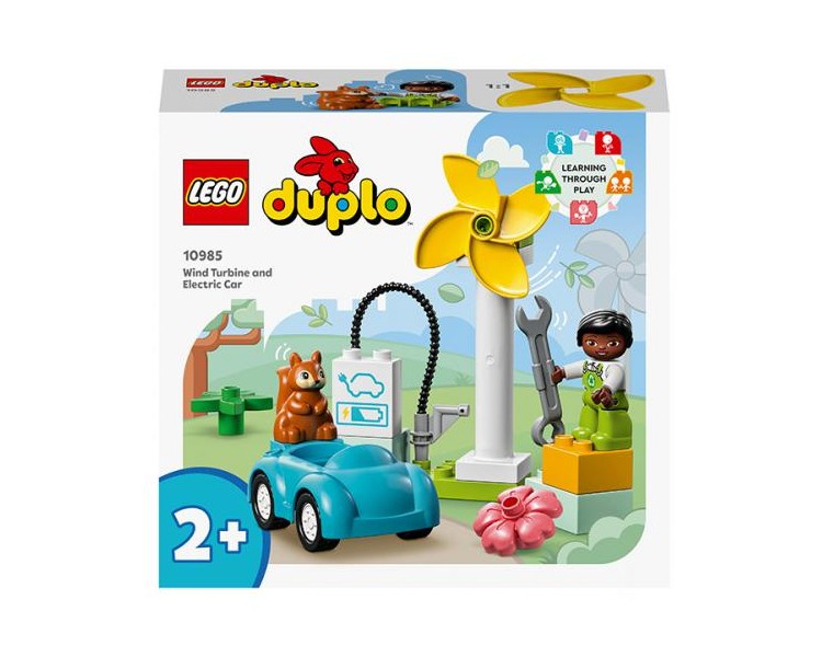 10985 Lego Duplo Town Turbina Eolica e Auto Elettrica