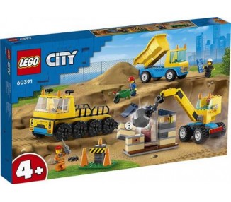 60391 Lego City Camion da Cantiere e Gru con Palla