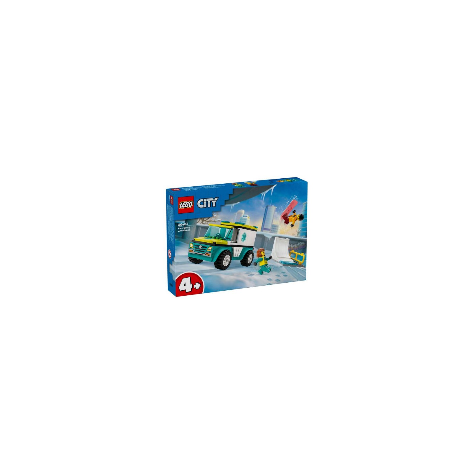 60403 Lego City Great Vehicles Ambulanza SOS e Snowboarder