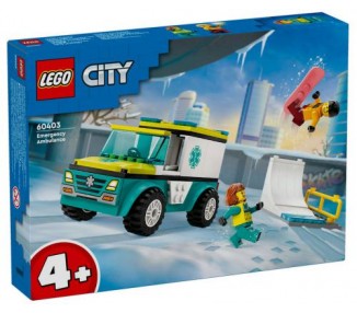 60403 Lego City Great Vehicles Ambulanza SOS e Snowboarder