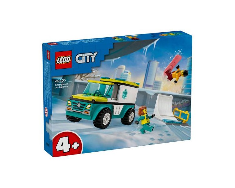 60403 Lego City Great Vehicles Ambulanza SOS e Snowboarder