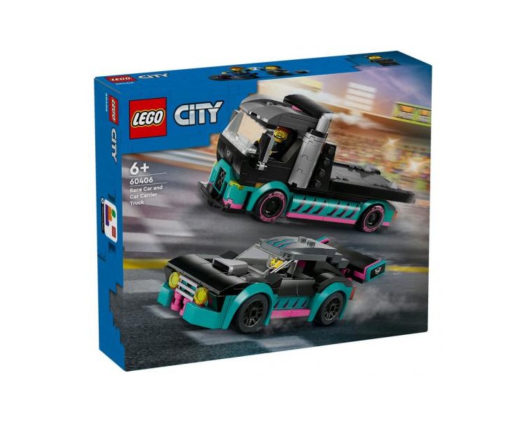 60406 Lego City Great Vehicles Auto da Corsa e Trasportatore