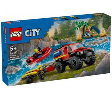 60412 Lego City Fuoristrada Antincendio Gommone Salvataggio