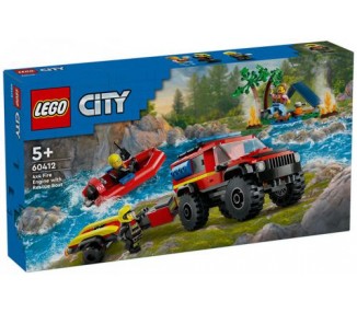 60412 Lego City Fuoristrada Antincendio Gommone Salvataggio