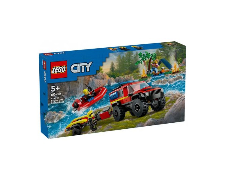 60412 Lego City Fuoristrada Antincendio Gommone Salvataggio