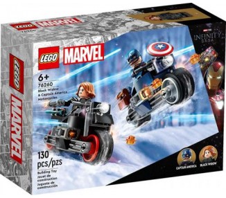 76260 Lego Marvel Motociclette Black Widow Captain America