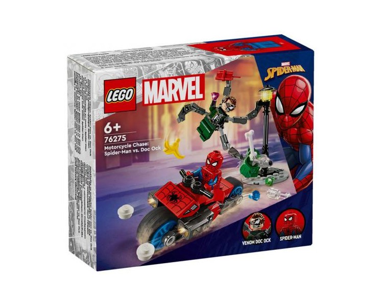 76275 Lego Marvel Inseguimento Moto: Spider-Man vs Doc Ock