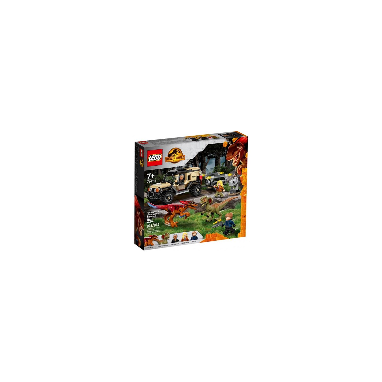 76951 Lego Jurassic World Pirorapto e Dilofosauro