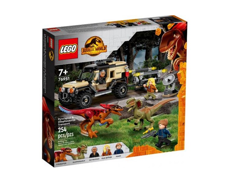 76951 Lego Jurassic World Pirorapto e Dilofosauro