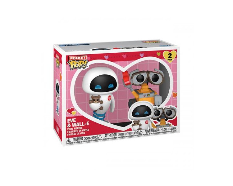 Funko POP! Pocket Wall-E Valentine 25: Eve & Wall-E 2PK