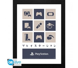 Playstation Framed Print: Hardware (30x40)