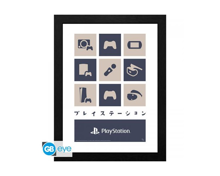 Playstation Framed Print: Hardware (30x40)