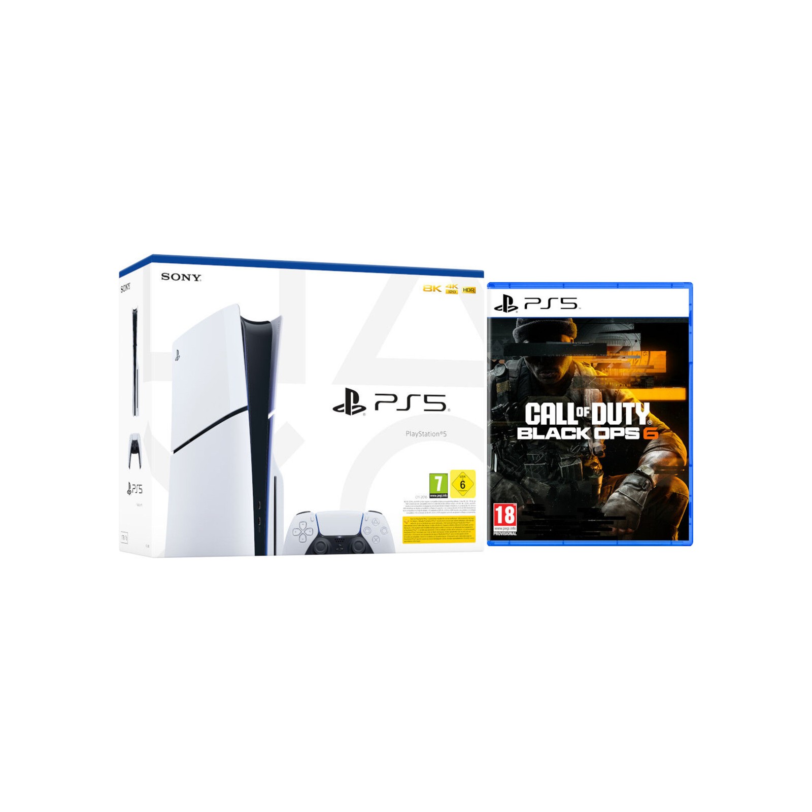 CONSOLA WHITE SLIM EDITION + DUALSENSE (1TB) + CALL OF DUTY BLACK OPS 6