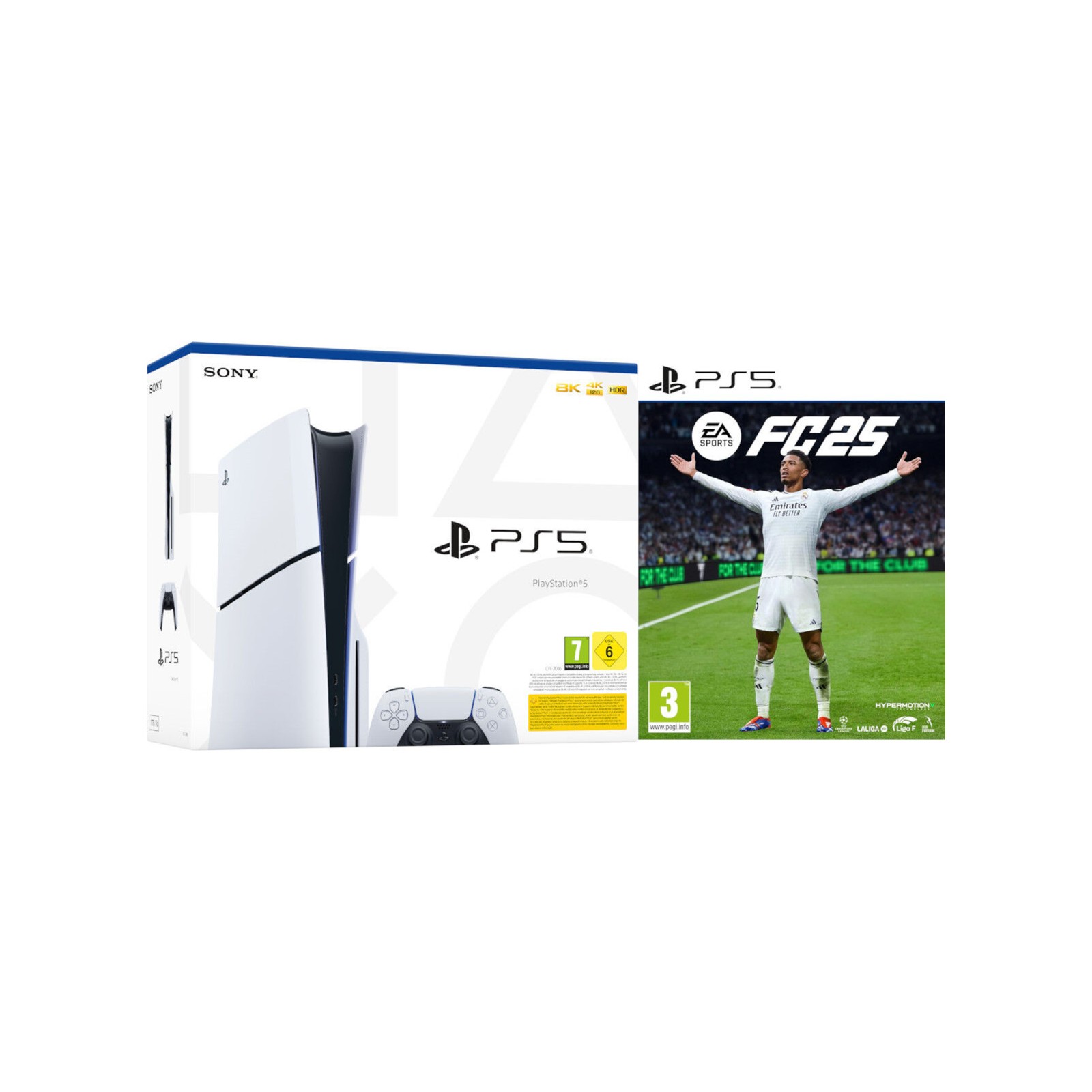 CONSOLA WHITE SLIM EDITION + DUALSENSE (1TB) + EA SPORTS FC 25