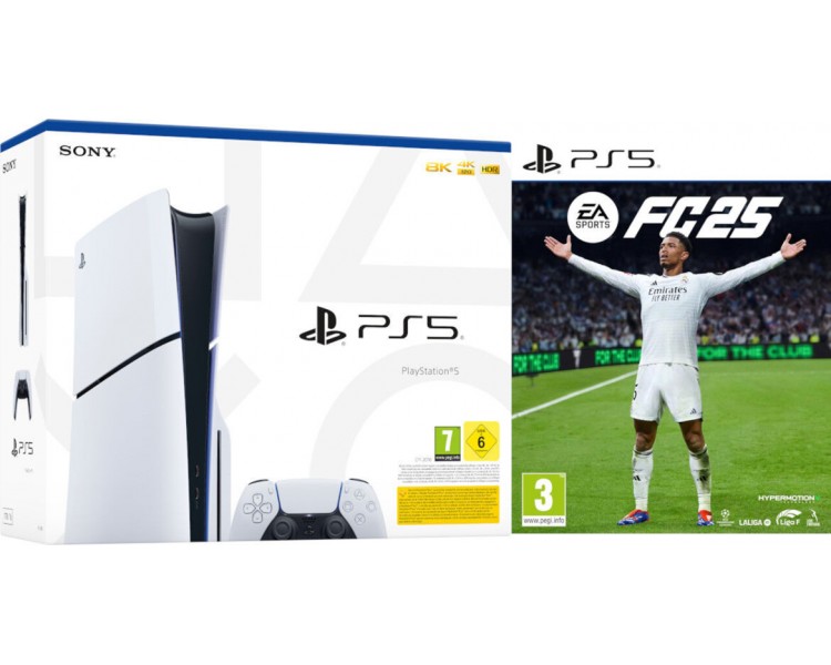 CONSOLA WHITE SLIM EDITION + DUALSENSE (1TB) + EA SPORTS FC 25