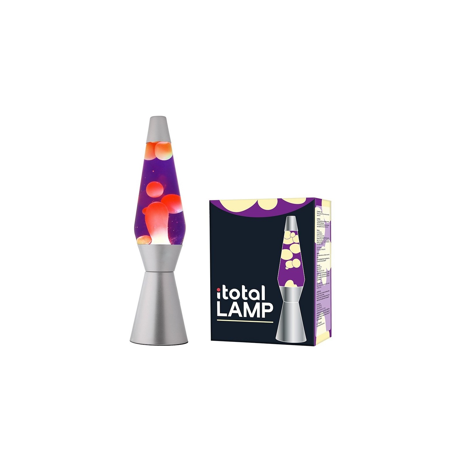 iTotal - Lava Lamp - Purple Liquid and Yellow Wax - 36 cm (1270401)