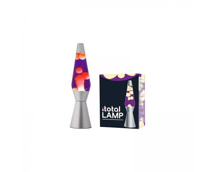 iTotal - Lava Lamp - Purple Liquid and Yellow Wax - 36 cm (1270401)