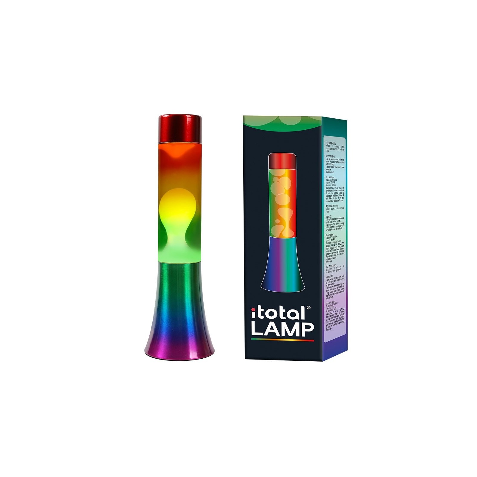 iTotal - Lava Lamp - RAINBOW - 30 cm