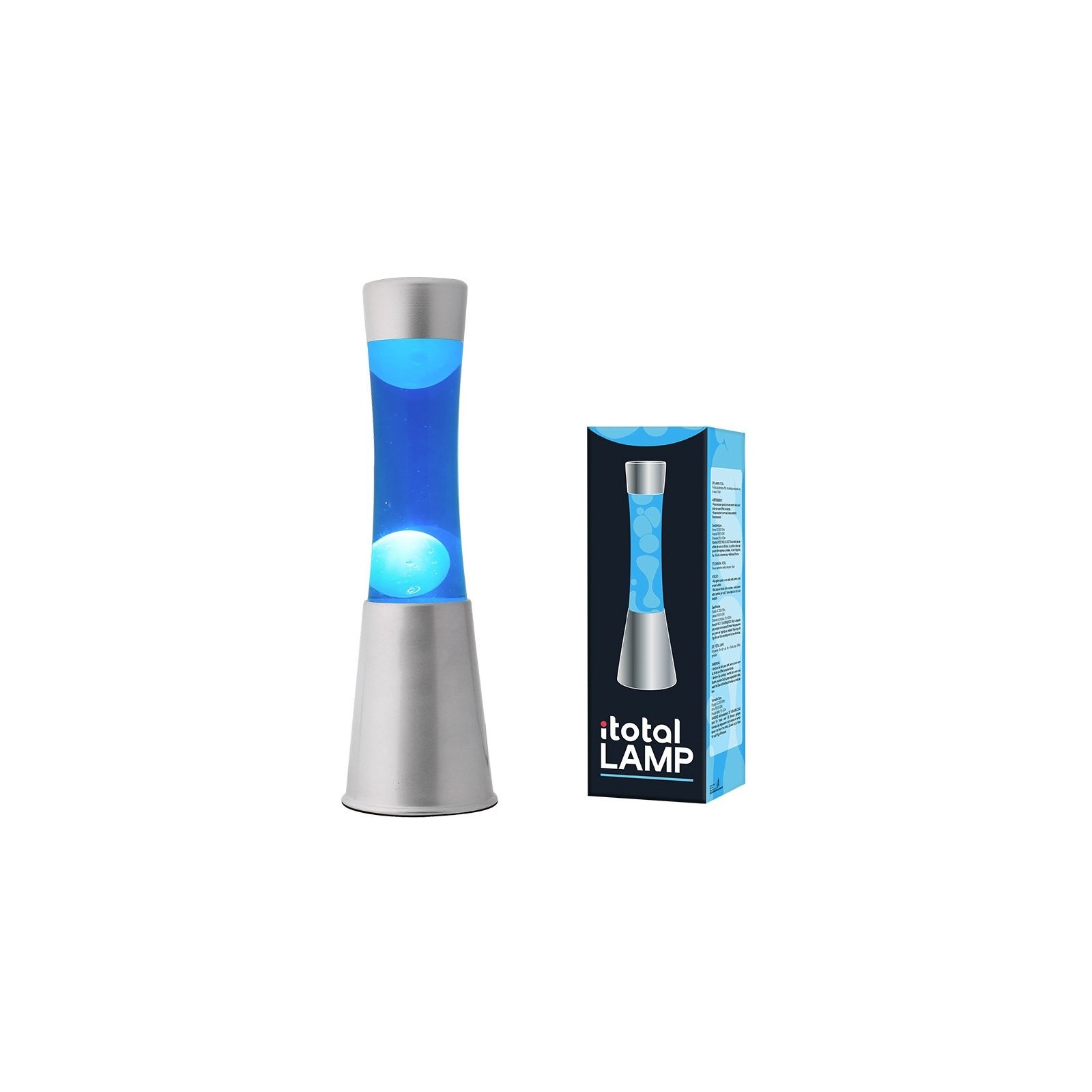 iTotal - Lava Lamp - Blue Liquid and Green Wax - 30 cm